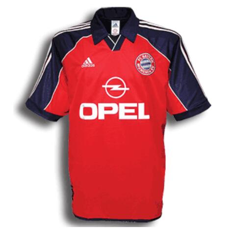 2000-2001 Bayern Munich Retro Navy Red Soccer Jersey Shirt